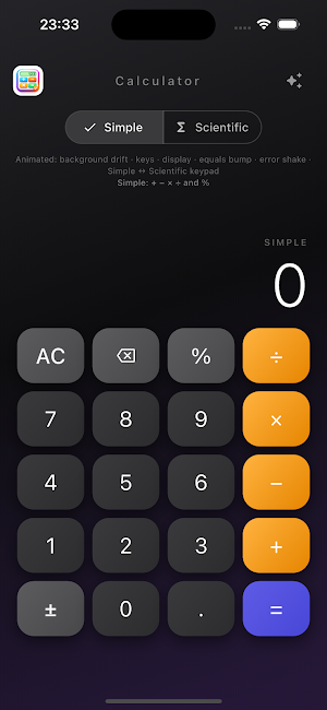 Calculator Screenshot 0