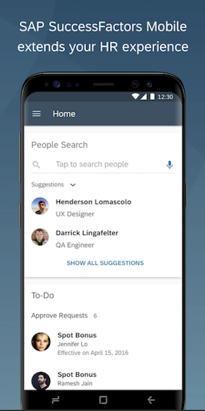 SuccessFactors Screenshot 1