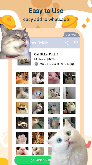 WASticker - Cat Stickers Pack Screenshot 2