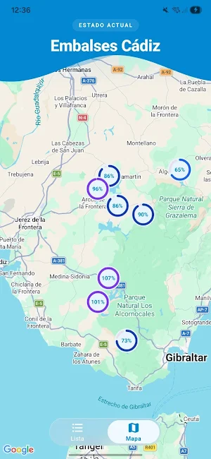 Embalses Cádiz: Nivel y Agua Screenshot 0