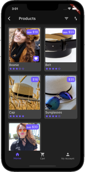 Zeymur Ecommerce Temp2 Flutter Screenshot 3