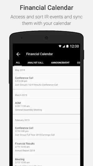 Zain Group Investor Relations Screenshot 0
