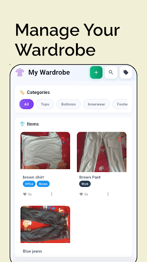 Wardrobe-Closet,Outfit Planner Screenshot 3