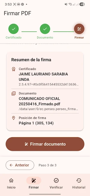 Perseo Firmador Screenshot 1