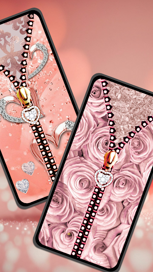 Rose Heart Zipper Lock Screenshot 0