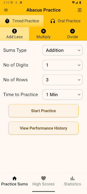 Simple Abacus Speed Practice Screenshot 1