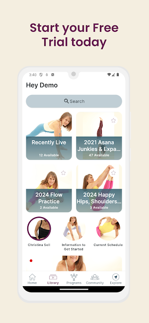 Christina Sell Yoga Screenshot 3