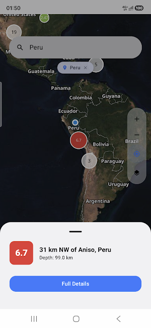 QuakeWatch Screenshot 2