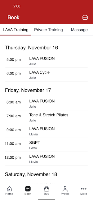 LAVA 24 Fitness Screenshot 1