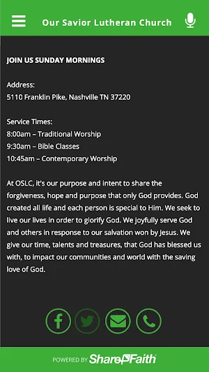Our Savior Lutheran Nashville Screenshot 1