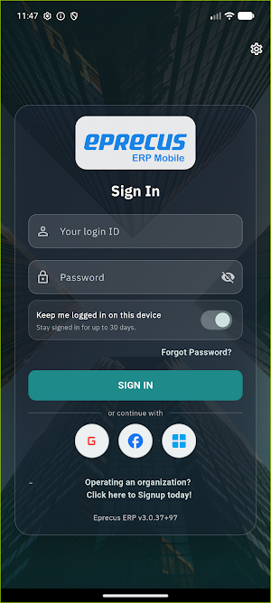 Eprecus ERP Mobile App Screenshot 0