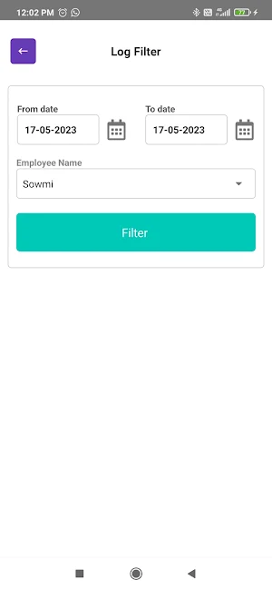 Time Sheet Screenshot 3