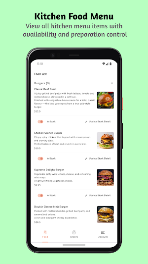 FoodBite - Kitchen App Screenshot 2