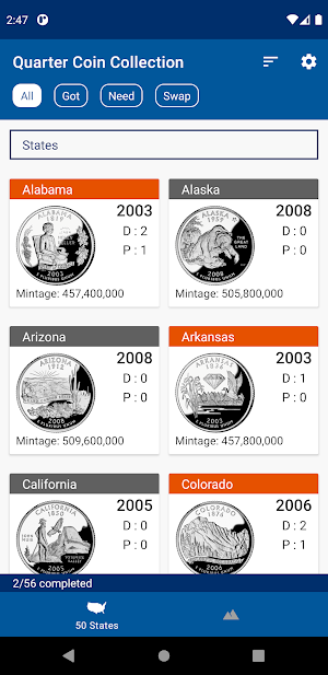 Quarter Coin Collection Screenshot 0