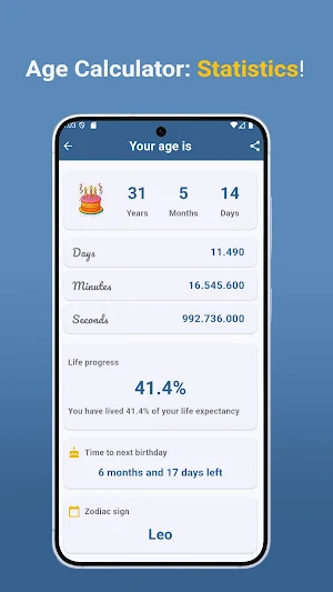 Age Calculator: Statistics Screenshot 0