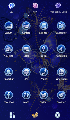 Blue Butterfly Theme Screenshot 2