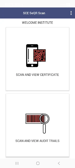 SCE SeQR Scan Screenshot 2