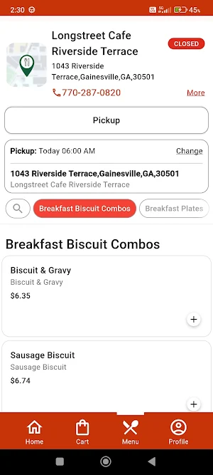 Longstreet Cafe Screenshot 2