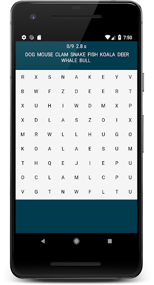 Word Search Wear - Find words on the watch Wear OS Screenshot 0