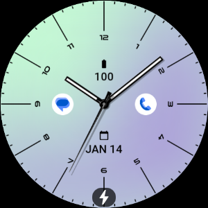 Analog Purple Mint Watch Face Screenshot 3