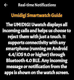 Umidigi Smartwatch Guide Screenshot 3