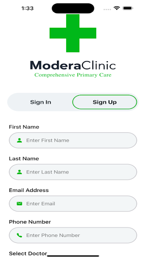 Modera Clinic Screenshot 2