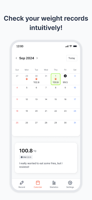 Weight Tracker Screenshot 1