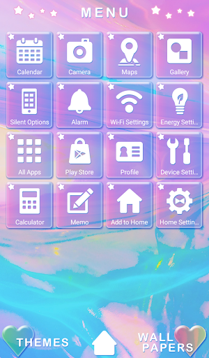 Colorful  Wallpaper Cute Hologram Theme Screenshot 1