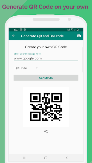 QR code Scanner/Reader and QR Generator Screenshot 3
