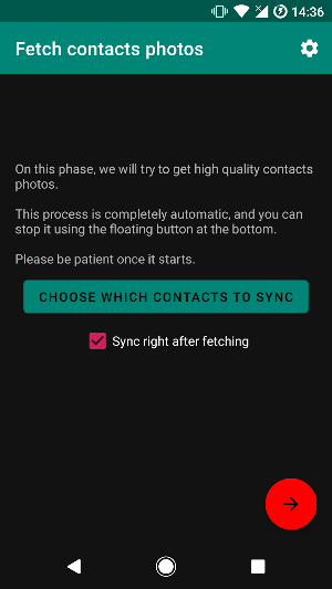 Contacts Sync (requires ROOT) Screenshot 1