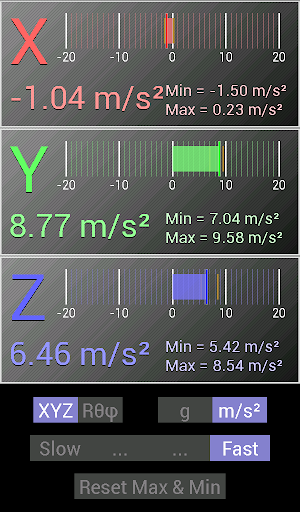 Accelerometer Meter Screenshot 0