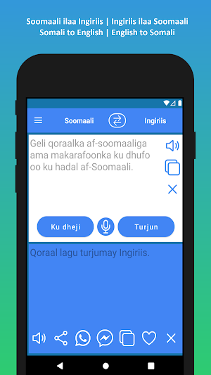 Soomaal Iingiriis Turjumaan Screenshot 0