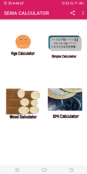 SEWA CALCULATOR Screenshot 1