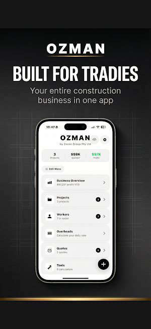 OZMAN - Tradie Cost Tracker Screenshot 0