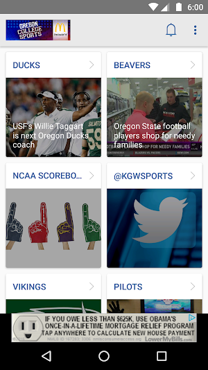 Oregon College Sports Screenshot 0