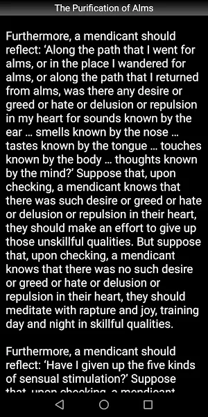 The Purification of Alms Sutta Screenshot 2