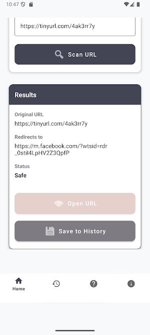 Short Link Scanner Screenshot 1