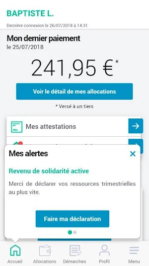 Caf - Mon Compte Screenshot 0