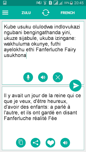 Zulu French Translator Screenshot 1
