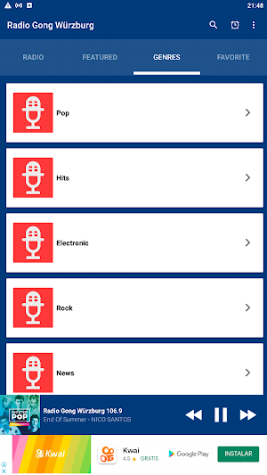 Radio Gong Würzburg App DE Screenshot 3