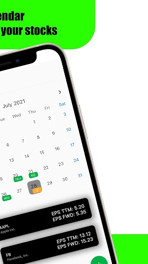 Stocks Earnings Calendar Screenshot 1