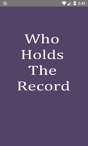 Who Holds The Record Screenshot 0