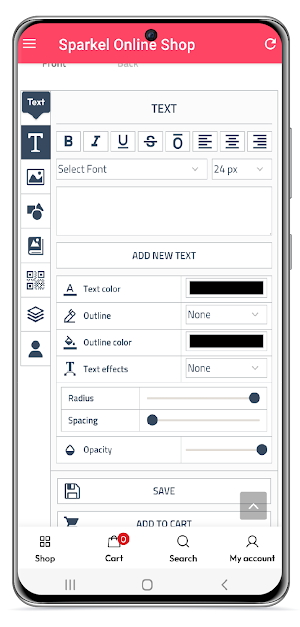 Sparkel Online Print Shop Screenshot 3