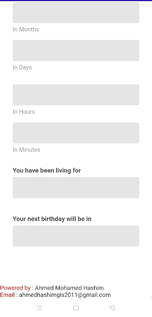 Calc your age Screenshot 2