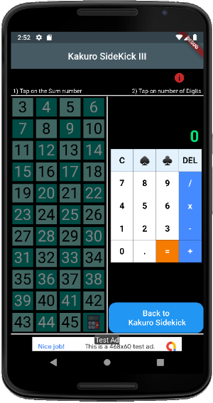 Kakuro SideKick III Screenshot 2