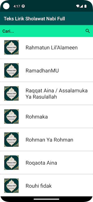 Teks Lirik Sholawat Nabi Full Screenshot 3