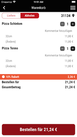Mio Pizza Screenshot 1