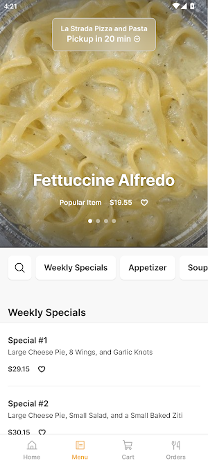 La Strada Pizza and Pasta Screenshot 1