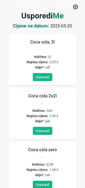 Usporedi Me Screenshot 2