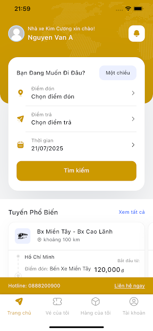 Nhà xe Kim Cương Screenshot 0